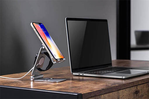 2-in-1 Phone & Smartwatch Holder On the Desk
